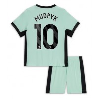 Billiga Chelsea Mykhailo Mudryk #10 Barnkläder Tredje fotbollskläder till baby 2023-24 Kortärmad (+ Korta byxor)